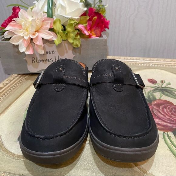 Cobb Hill Rockport Women’s Bailee Slide Black Suede Leather Sz 8 - Picture 5 of 12